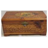 Vintage carved jewelry box