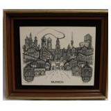 Munich art tile wall hanging