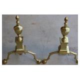 Set of brass andirons