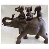 Elephant and 3 babies statue