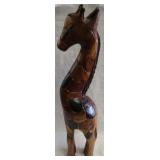 Wood Giraffe Statue
