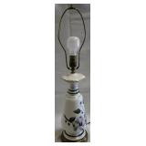 Porcelain flower painted lamp