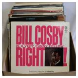 box lot of vinyl records