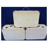 3 wooden boxes