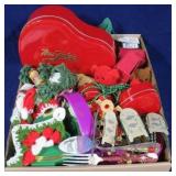 Box lot of Christmas items