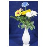 Vase with Ceramic Flowers