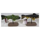 Wooden Fish on stands