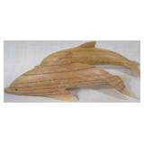 Wooden dolphins