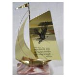 Sailboat on marble base