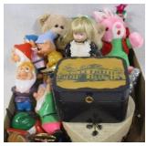 Box lot of assorted toys