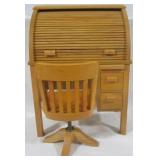 Doll Size Roll top desk with chair