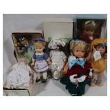 Group of assorted dolls