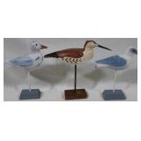 3 Wooden Birds on stand