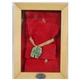 Frame Jade Elephant Pendant