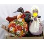Box lot vintage goose, duck & chicken