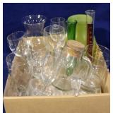 Box lot of assorted glasswares
