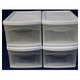 4 pc set of plastic drawers