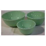 3pc Jadite mixing bowl set