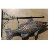 Copper fish wall mount