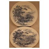 Blue/ White Wedgwood Plates 2pcs