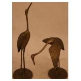 Set of 2 Brass Bird Statues