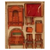Dollhouse bedroom set in box