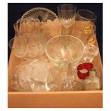 Tray lot of assorted Glass Items