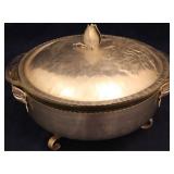 Aluminum Cassarole Server with Fire King Liner