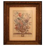 Antique February Framed Flower Print