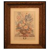 Antique June Framed Flower Print