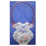 Hand Painted Fenton Basket