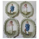 Set of 4 Boy & Girl Plates 3D Design