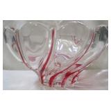 Red Swirl Glass Bowl