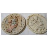3D Plates Wall Hangings (2 pieces)