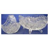 2 Pieces Cut Glass