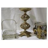 3 pieces Metal/Glass Decor