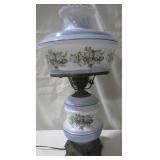 Gone with the Wind Lamp - Blue Flowers
