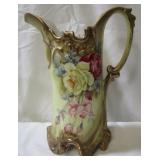Nippon Hand Painted Pitcher - Yellow