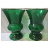 Pair of Green Vases