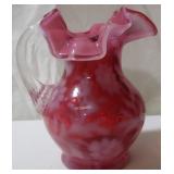 Fenton Small opalescent ruffled edge pitcher
