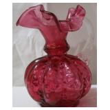 Fenton ruffled edge small pitcher