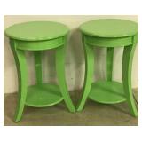 Green end tables by Butler