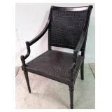 Ebony color caned arm chair