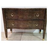 Modern History Lacewood 2 drawer serpentine chest