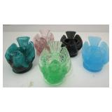 1 x 5 Glass Bird Candle Holders