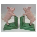 Pair of Cast Iron Pig Bookends
