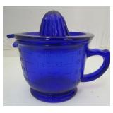 Cobalt Blue Glass Juicer/Measuring Cup