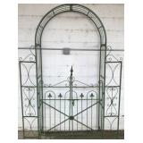 Metal Green Gate with arbor