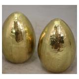 Dimond Home Pair Gold Metalic Eggs