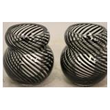 Pair Dimond Home Whirl Bubble Candle holders